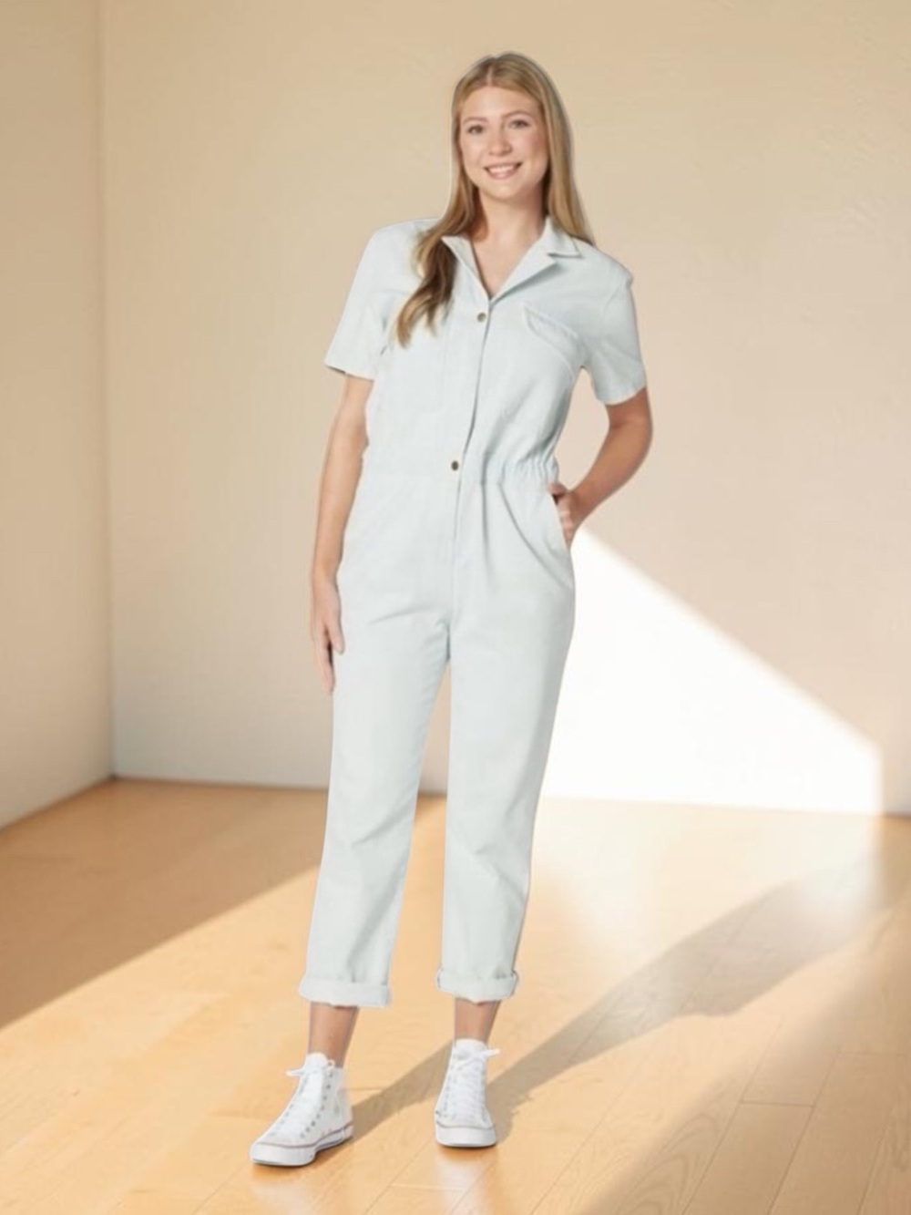 Hunter & Brown Denim Utility Jumpsuit NWT